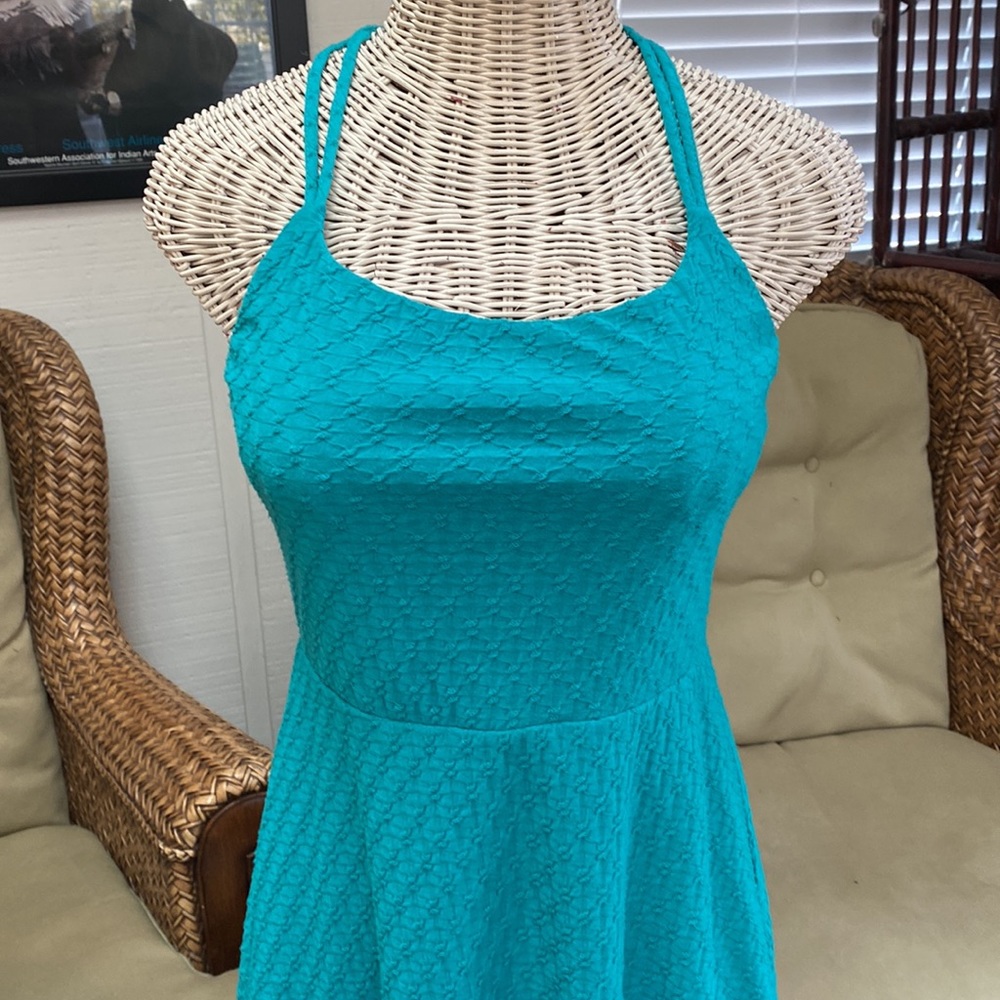 Cute pullover Racerback halter styler mint teal dress SP - Picture 2 of 11